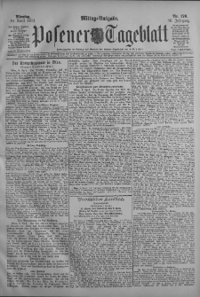 Posener Tageblatt 1911.04.10 Jg.50 Nr170