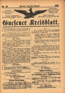 Gnesener Kreisblatt 1912.08.22 Nr67