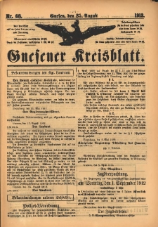 Gnesener Kreisblatt 1912.08.25 Nr68