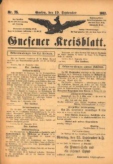 Gnesener Kreisblatt 1912.09.19 Nr75