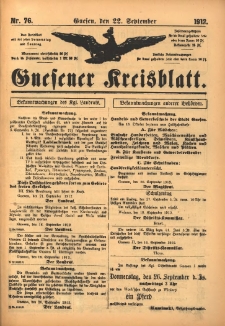 Gnesener Kreisblatt 1912.09.22 Nr76