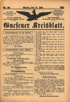 Gnesener Kreisblatt 1912.07.14 Nr56