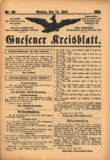 Gnesener Kreisblatt 1912.07.14 Nr56