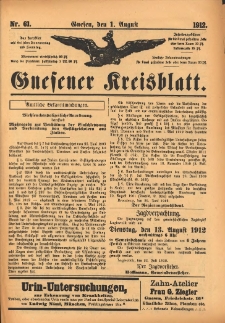 Gnesener Kreisblatt 1912.08.01 Nr61