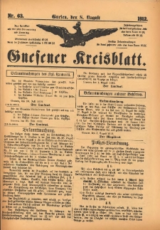 Gnesener Kreisblatt 1912.08.08 Nr63