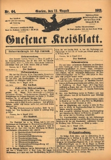 Gnesener Kreisblatt 1912.08.11 Nr64