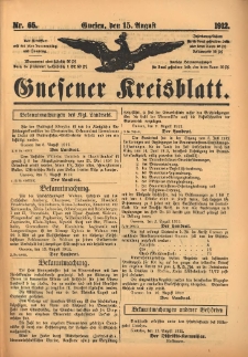 Gnesener Kreisblatt 1912.08.15 Nr65