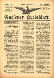 Gnesener Kreisblatt 1912.10.09 Jg.61 Nr81