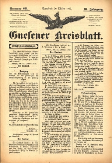 Gnesener Kreisblatt 1912.10.26 Jg.61 Nr86