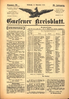 Gnesener Kreisblatt 1912.11.13 Jg.61 Nr91