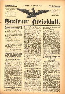 Gnesener Kreisblatt 1912.11.27 Jg.61 Nr95