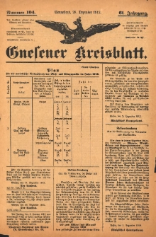 Gnesener Kreisblatt 1912.12.28 Jg.61 Nr104