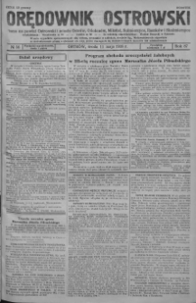Orędownik Ostrowski: pismo na powiat ostrowski i miasto Ostrów, Odolanów, Mikstat, Sulmierzyce, Raszków i Skalmierzyce 1938.05.11 R.87 Nr56