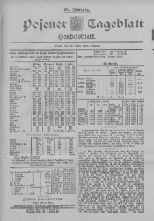 Posener Tageblatt. Handelsblatt 1899.03.22 Jg.38