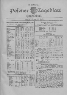 Posener Tageblatt. Handelsblatt 1902.01.06 Jg.41