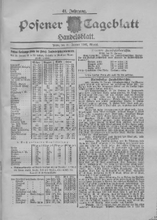 Posener Tageblatt. Handelsblatt 1902.01.21 Jg.41