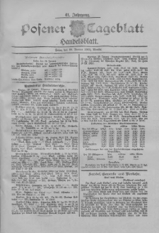 Posener Tageblatt. Handelsblatt 1902.01.28 Jg.41