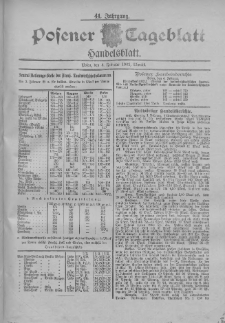 Posener Tageblatt. Handelsblatt 1902.02.04 Jg.41