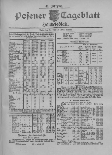 Posener Tageblatt. Handelsblatt 1902.02.13 Jg.41