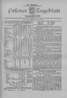 Posener Tageblatt. Handelsblatt 1902.02.15 Jg.41