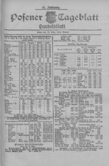 Posener Tageblatt. Handelsblatt 1902.03.19 Jg.41