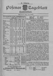 Posener Tageblatt. Handelsblatt 1902.03.20 Jg.41