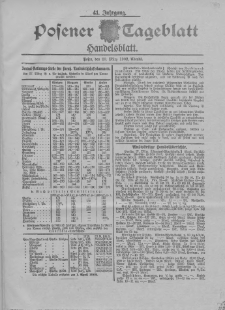 Posener Tageblatt. Handelsblatt 1902.03.29 Jg.41