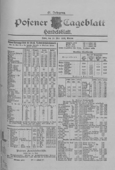 Posener Tageblatt. Handelsblatt 1902.05.16 Jg.41