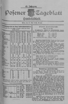 Posener Tageblatt. Handelsblatt 1902.05.24 Jg.41