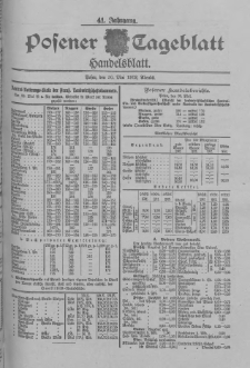 Posener Tageblatt. Handelsblatt 1902.05.30 Jg.41