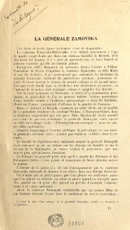 La Générale Zamoyska [wspomnienia pośmiertne]