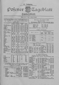 Posener Tageblatt. Handelsblatt 1902.04.02 Jg.41