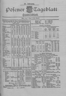 Posener Tageblatt. Handelsblatt 1902.04.09 Jg.41