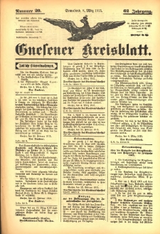 Gnesener Kreisblatt 1913.03.08 Jg.62 Nr20