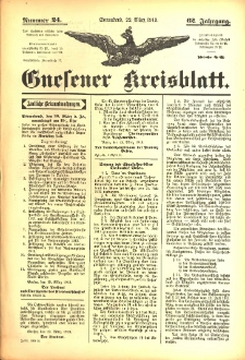 Gnesener Kreisblatt 1913.03.22 Jg.62 Nr24
