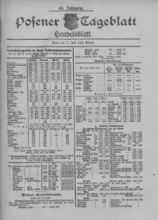 Posener Tageblatt. Handelsblatt 1902.07.11 Jg.41