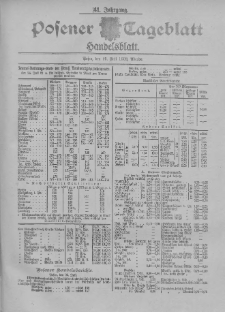Posener Tageblatt. Handelsblatt 1902.07.25 Jg.41