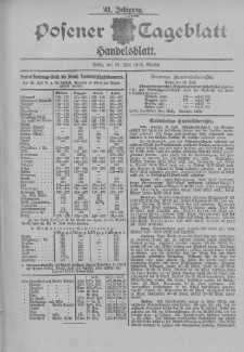 Posener Tageblatt. Handelsblatt 1902.07.29 Jg.41