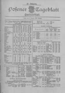 Posener Tageblatt. Handelsblatt 1902.08.04 Jg.41