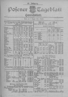 Posener Tageblatt. Handelsblatt 1902.08.08 Jg.41