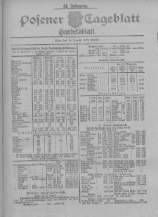 Posener Tageblatt. Handelsblatt 1902.08.18 Jg.41