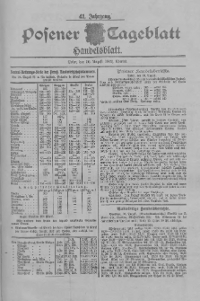 Posener Tageblatt. Handelsblatt 1902.08.30 Jg.41
