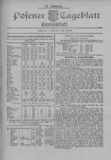 Posener Tageblatt. Handelsblatt 1902.09.02 Jg.41