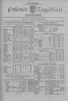 Posener Tageblatt. Handelsblatt 1902.09.19 Jg.41