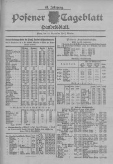 Posener Tageblatt. Handelsblatt 1902.09.22 Jg.41
