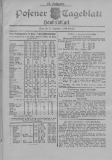 Posener Tageblatt. Handelsblatt 1902.09.27 Jg.41