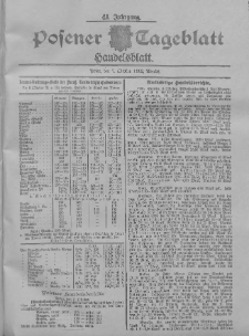 Posener Tageblatt. Handelsblatt 1902.10.07 Jg.41