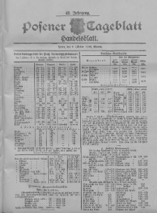 Posener Tageblatt. Handelsblatt 1902.10.08 Jg.41