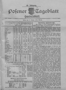 Posener Tageblatt. Handelsblatt 1902.10.14 Jg.41