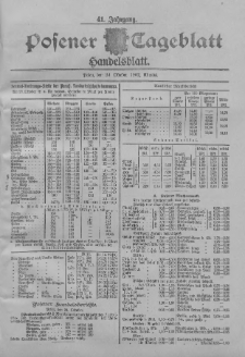 Posener Tageblatt. Handelsblatt 1902.10.24 Jg.41